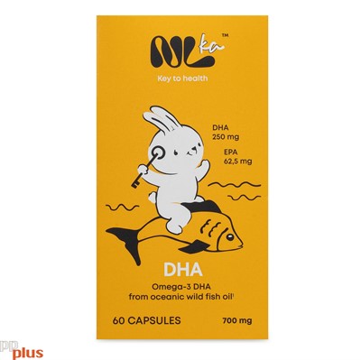 NLka 7+ Omega-3 DHA Омега-3 ДГК, 250 мг ДГК в 1 капсуле, 60 капсул - фото 203240